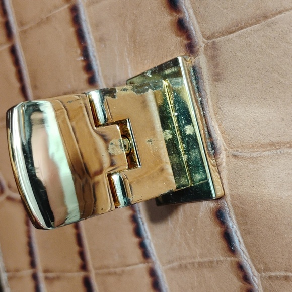 NWT Michael Kors Astrid Walnut XL Genuine Leather Clutch W Chain Strap - Picture 12 of 12